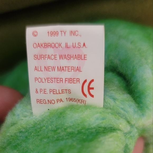 Ty Beanie Baby Kicks Soccer Color Green Size 9" NWT - Picture 7 of 8